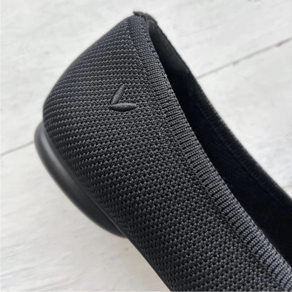 VIVAIA Tiana Almond Toe Bow Flats Pumps Shoes (EU 37.5) US 7 Black Knit $139 - Picture 5 of 8